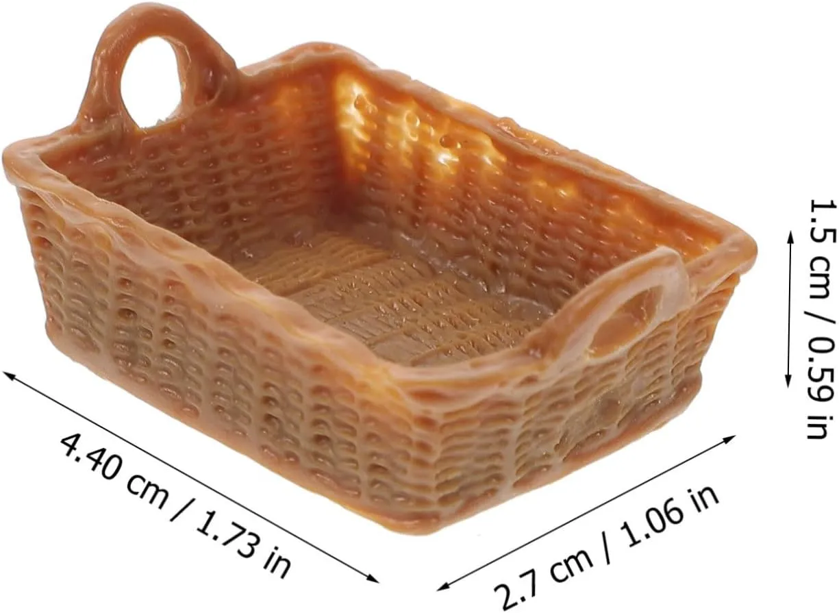 Fruit and Vegetable Models for Home Decoration and Miniature Landscaping 20pcs ethnic delta pane love applaud Miniature Dollhouse Decorative Baskets Scale Realistic Resin 