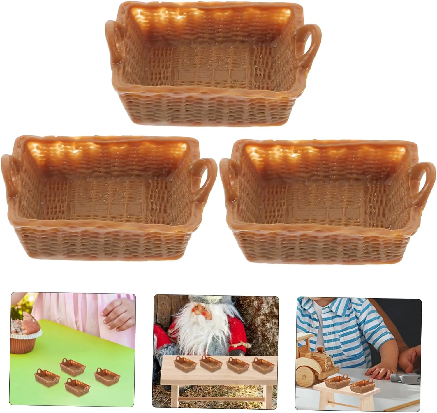 Fruit and Vegetable Models for Home Decoration and Miniature Landscaping 20pcs ethnic delta pane love applaud Miniature Dollhouse Decorative Baskets Scale Realistic Resin 