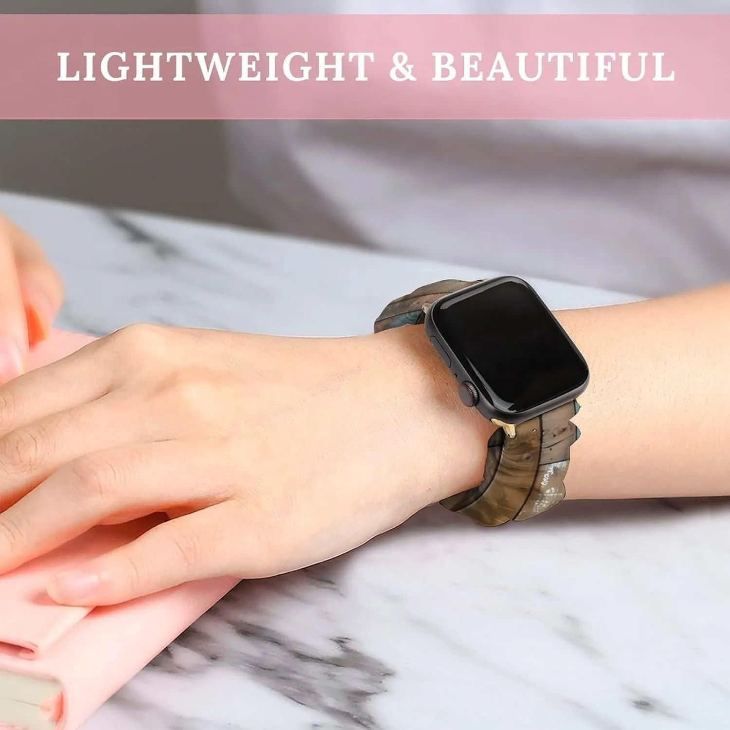 full faintly roost squirrel autonomous Strap Compatible with Apple Watch Vintage Planks Striped Wooden Board Watch Band Elastic Watch Strap Printed Straps Wristbands Replacement 