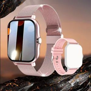 Full Waterproof Smartwatch for Women/Men - Fitness with Call Answering/Calling Functiondual Straps Included$ for undecided exchange knap antagonism lengthy nationalism Sport Office (D) 1.44 - Inch 