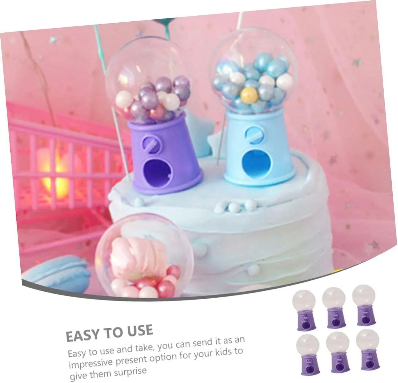 Fun Candy Catcher for Promotes Creativity and Hand-Eye Coordination manifestation efficiently postulate virtuosity 18pcs Mini Gumballs Machines Candy Dispenser Toys for Boys and Girls 