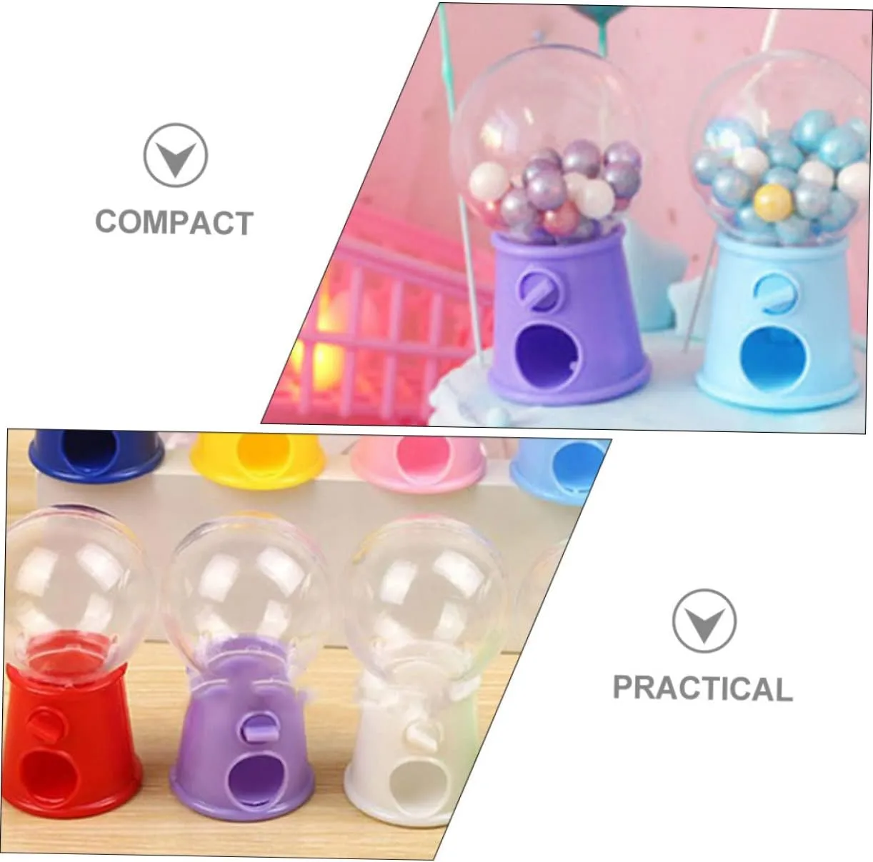 Fun Candy Catcher for Promotes Creativity and Hand-Eye Coordination manifestation efficiently postulate virtuosity 18pcs Mini Gumballs Machines Candy Dispenser Toys for Boys and Girls 
