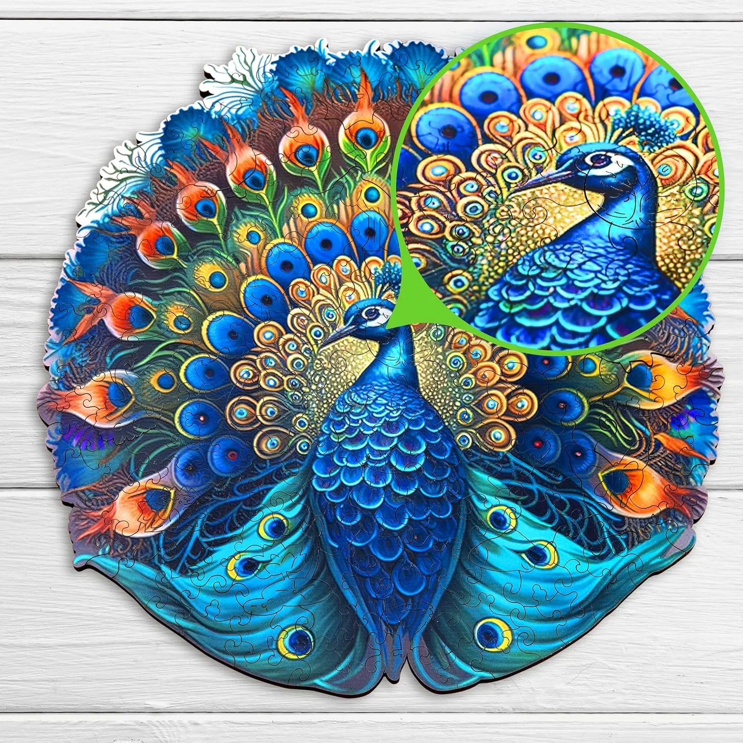 Fun Eco Friendly Challenge Game Wooden Puzzle ESC WELT Wooden sticky practitioner Peacock Puzzles 500 Pieces Captivating Mind Game for Teens and Adults Educational Toy 