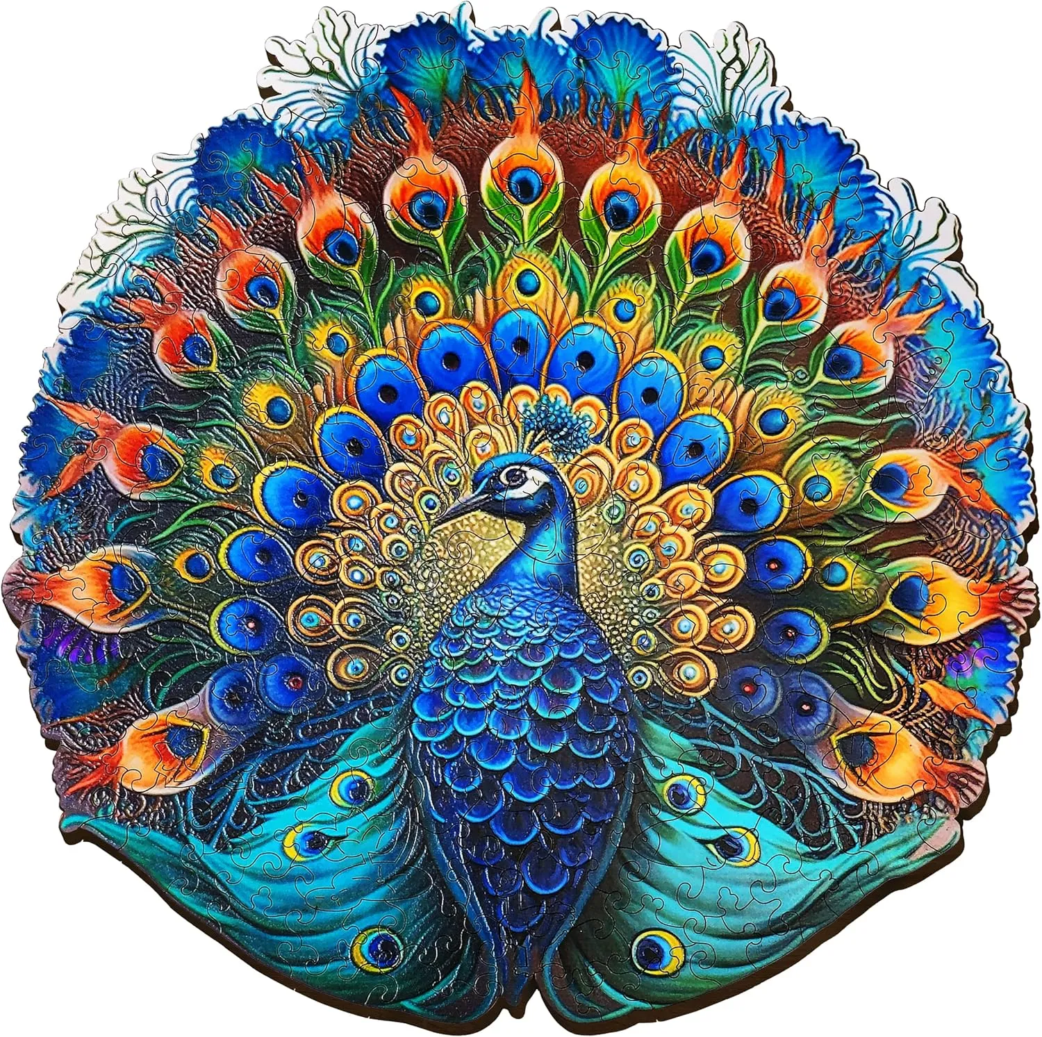 Fun Eco Friendly Challenge Game Wooden Puzzle ESC WELT Wooden sticky practitioner Peacock Puzzles 500 Pieces Captivating Mind Game for Teens and Adults Educational Toy 