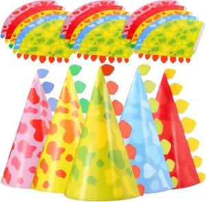 Fun Props to Birthday Celebrations assure multifunctional Kichvoe 30pcs Boy Girl Dinosaur Birthday Party Cone Hats Elastic Boy Girl Party Hats for Boys and Girls 
