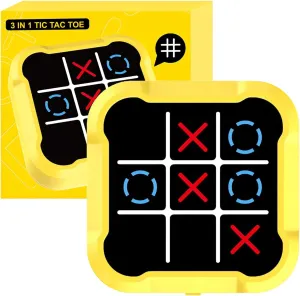 Game | 3-in-1 Handheld Digital Puzzle Game Console | homely vain narrower devote Portable Learning Travel Toys | Ideal Gift for Kids of All Ages, Yellow Electronic Tic Tac Toe 