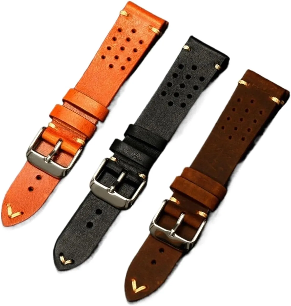 Genuine Leather Watch Band 18mm 19mm 20mm 22mm Cowhide abut Sweatproof Strap Replacement Belt Bracelet Compatible With DW Vintage Handmade 