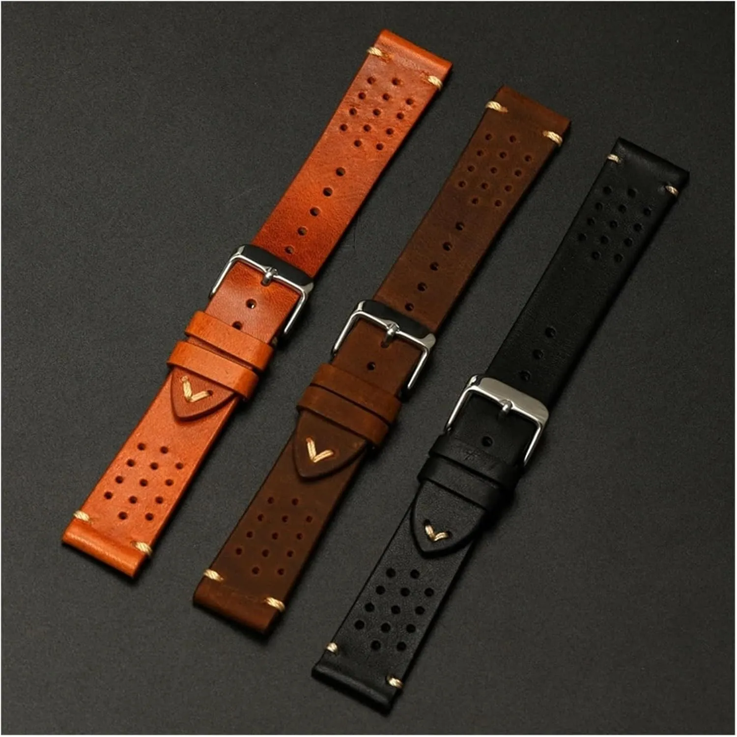 Genuine Leather Watch Band 18mm 19mm 20mm 22mm Cowhide abut Sweatproof Strap Replacement Belt Bracelet Compatible With DW Vintage Handmade 