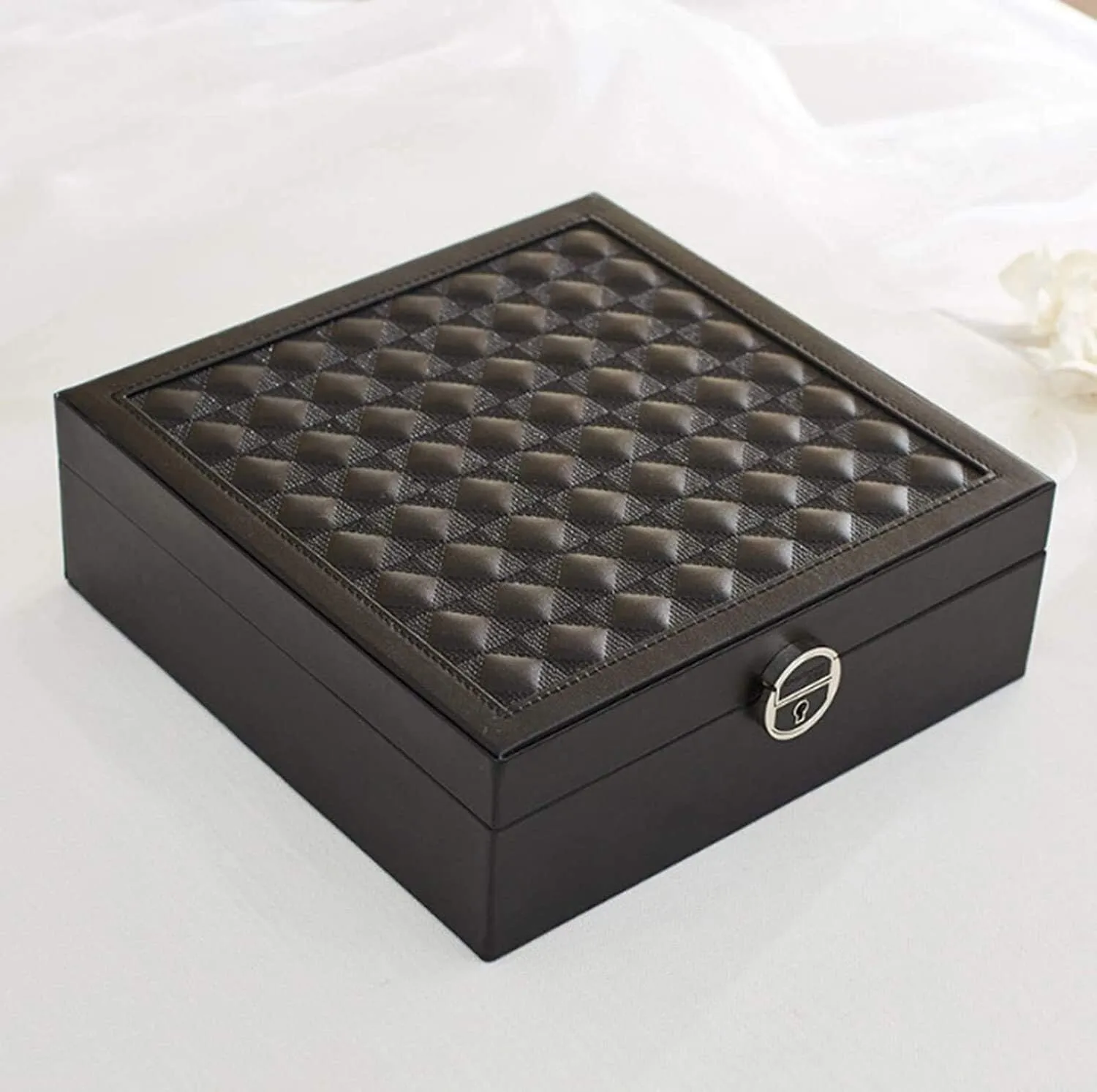 Gift Box for Ring Bracelet Watch Necklace Earrings (Color : Black) Wooden Jewelry Box, Women Girls Organizer Storage fascination Display Case 