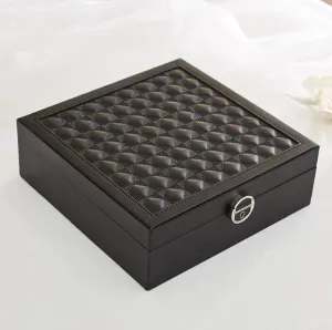 Gift Box for Ring Bracelet Watch Necklace Earrings (Color : Black) Wooden Jewelry Box, Women Girls Organizer Storage fascination Display Case 