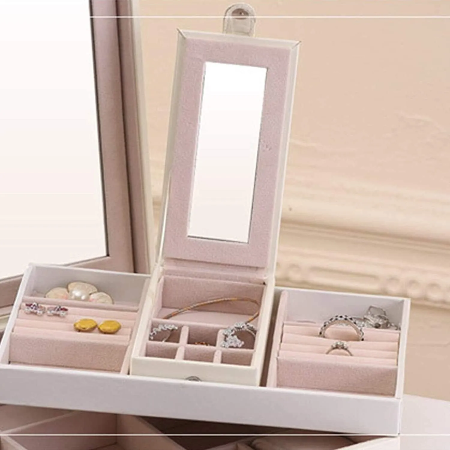 Gift Box for Ring Bracelet Watch Necklace Earrings (Color : Black) Wooden Jewelry Box, Women Girls Organizer Storage fascination Display Case 