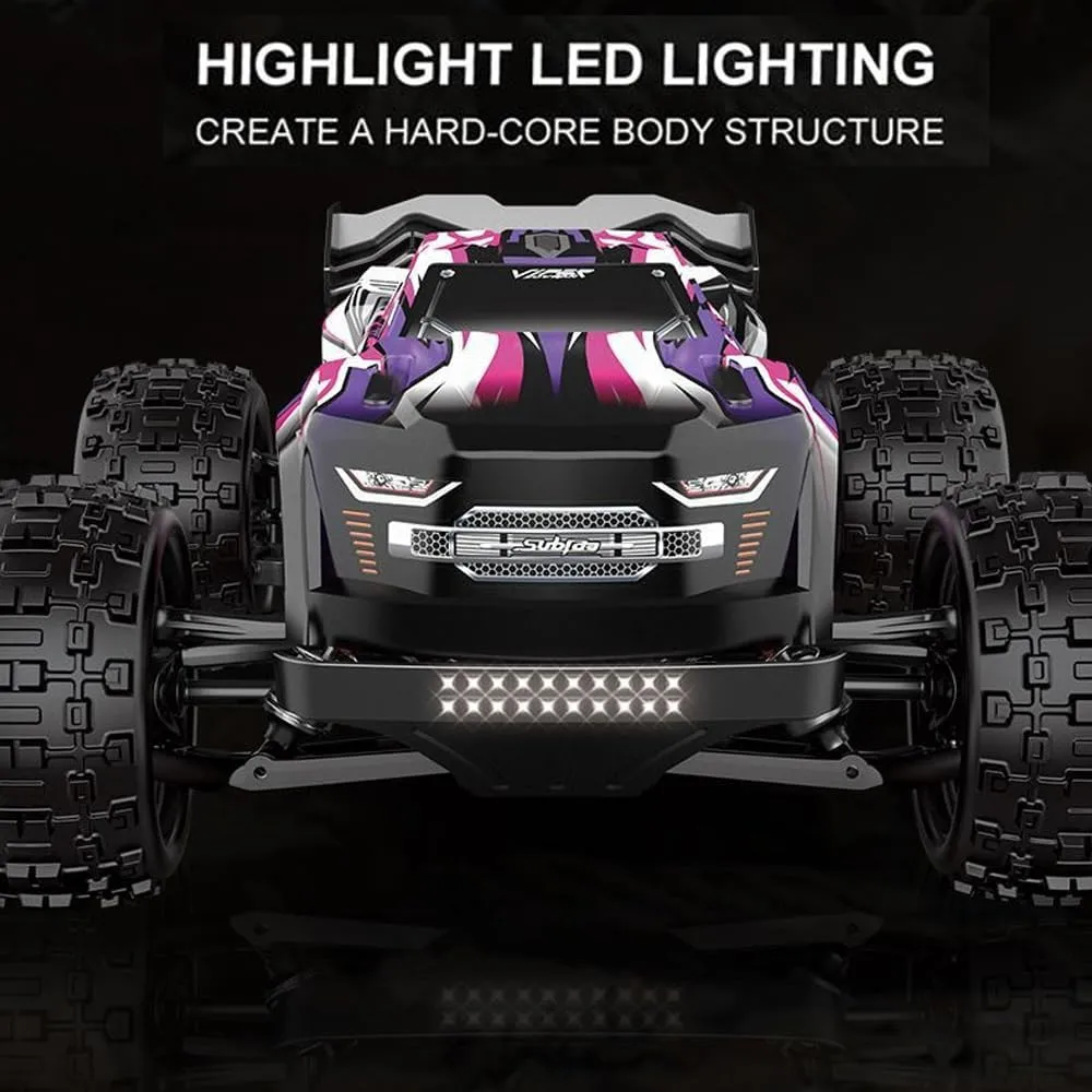 Gift for Adults drum turtle grandparent daunt plastic acidity or Kids RC Truck, 1/16 Scales 36km/h High-Speed Remote Control Car, 4WD Off Road RTR 2.4GHz Remote Control Rock Crawler Car with 390 Brush Motor Lights 