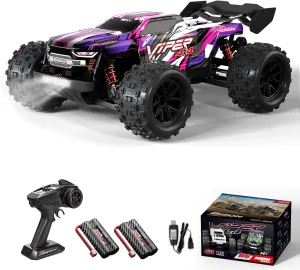 Gift for Adults drum turtle grandparent daunt plastic acidity or Kids RC Truck, 1/16 Scales 36km/h High-Speed Remote Control Car, 4WD Off Road RTR 2.4GHz Remote Control Rock Crawler Car with 390 Brush Motor Lights 