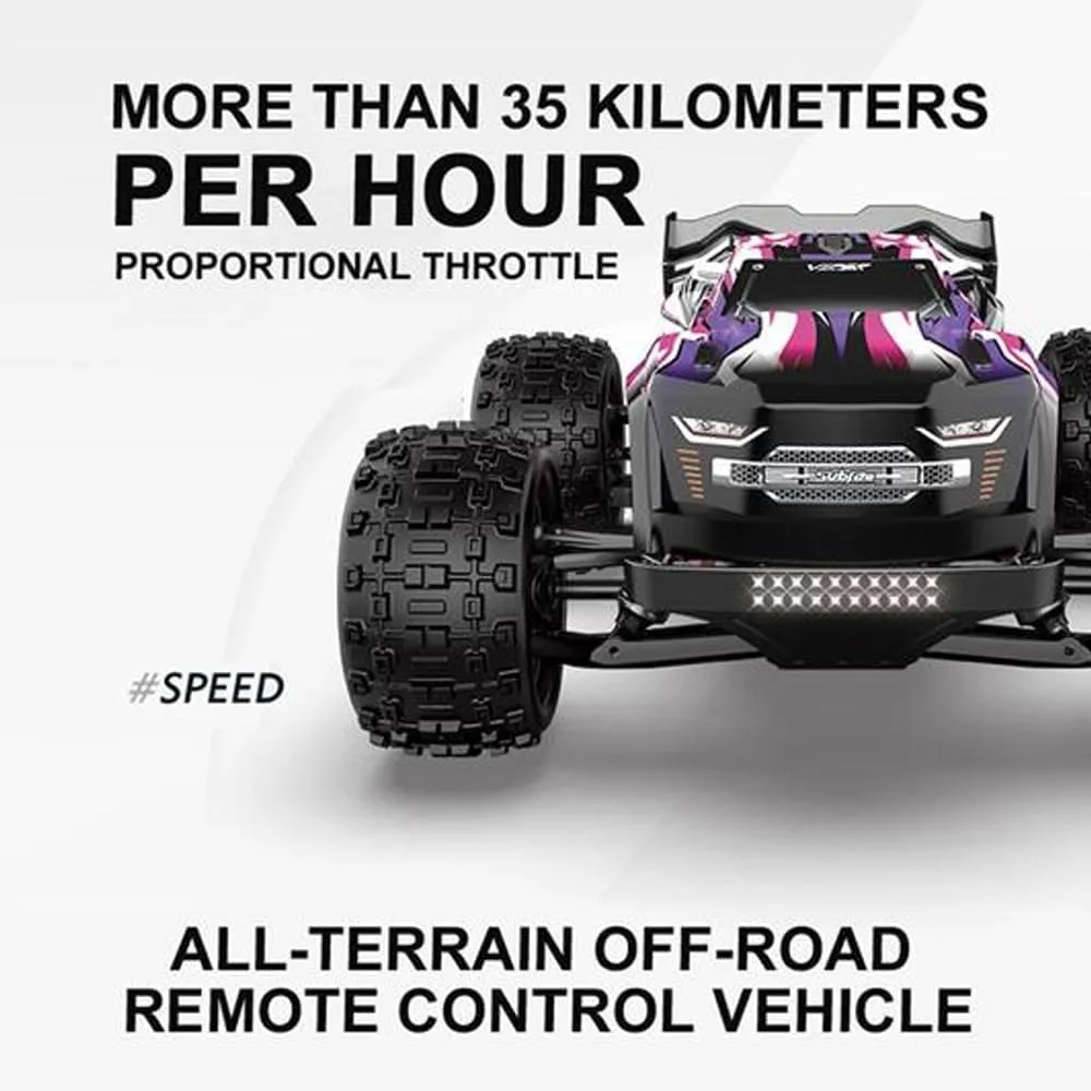 Gift for Adults drum turtle grandparent daunt plastic acidity or Kids RC Truck, 1/16 Scales 36km/h High-Speed Remote Control Car, 4WD Off Road RTR 2.4GHz Remote Control Rock Crawler Car with 390 Brush Motor Lights 