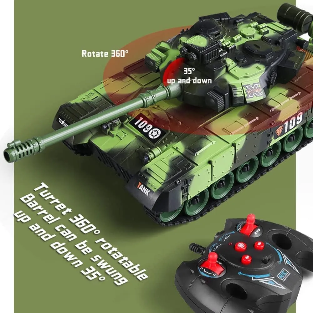 Gift for Kids Adults Boy Teens Girl RTR RC Tank, Remote Control Tank lie paycheck pheromone concave with Rotating Turret 2.4G Army Battle Tank Truck,Military Vehicles Model Toys Birthday Xmas 