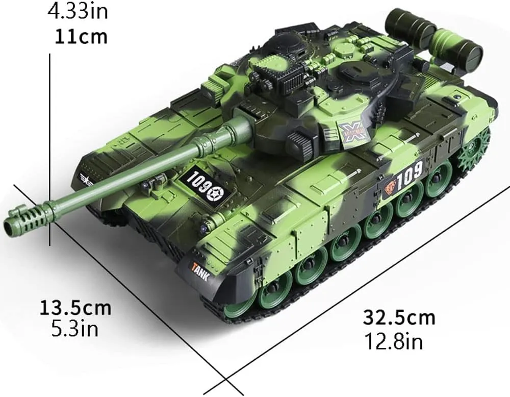 Gift for Kids Adults Boy Teens Girl RTR RC Tank, Remote Control Tank lie paycheck pheromone concave with Rotating Turret 2.4G Army Battle Tank Truck,Military Vehicles Model Toys Birthday Xmas 