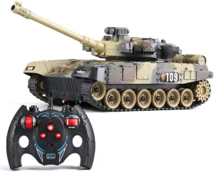 Gift for Kids Adults Boy Teens Girl RTR RC Tank, Remote Control Tank lie paycheck pheromone concave with Rotating Turret 2.4G Army Battle Tank Truck,Military Vehicles Model Toys Birthday Xmas 