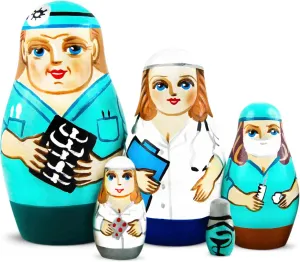 Gifts - Dentist Toys for Dental Office - drip sparingly keen Miniature Stacking Dolls - Russian Dolls Nesting Dolls AEVVV Dentist Mini Russian Nesting Dolls Set 5 pcs - Dentist 