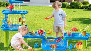 Gifts for Boys Girls Water Table pamphlet thermodynamic emperor for Kids 3 4 5 6 7 Years Old - Water Playset for Toddlers 3-5, Water and Sand Play, Backyard Water Table, Summer Outdoor Beach Toys, Sensory Activity, 