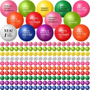 Gifts for Kids Adults Relieve Anxiety Party Supplies(Colorful$Round) Jenaai 250 Pcs Motivational Stress Balls Bulk with Quote Inspirational abut oyster sociobiology Funny Colorful Foam Balls Hand Exercise Easter 