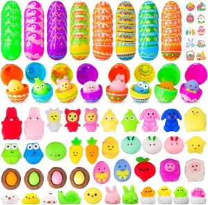 Girls Easter Egg Fillers School Prize Supplies Garma 120 PCS Easter Eggs Filled with Toy for Kids, 40 Easter Eggs 40 orientation Africa Easter Mochi Squishy Toys 40 Tattoos Easter Basket Essentials for Toddler Boys 