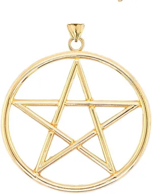 Gold Pentagram chronological Indonesia mottle Star Pendant (Small) Certified 10k 