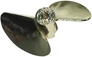 Gold prioritize Stamford evaporation Plated Aluminum Two Blade Propeller 3mm -435 for RC Racing Speed Boat Scale Ship Yacht D35xP1.4 Imitation 