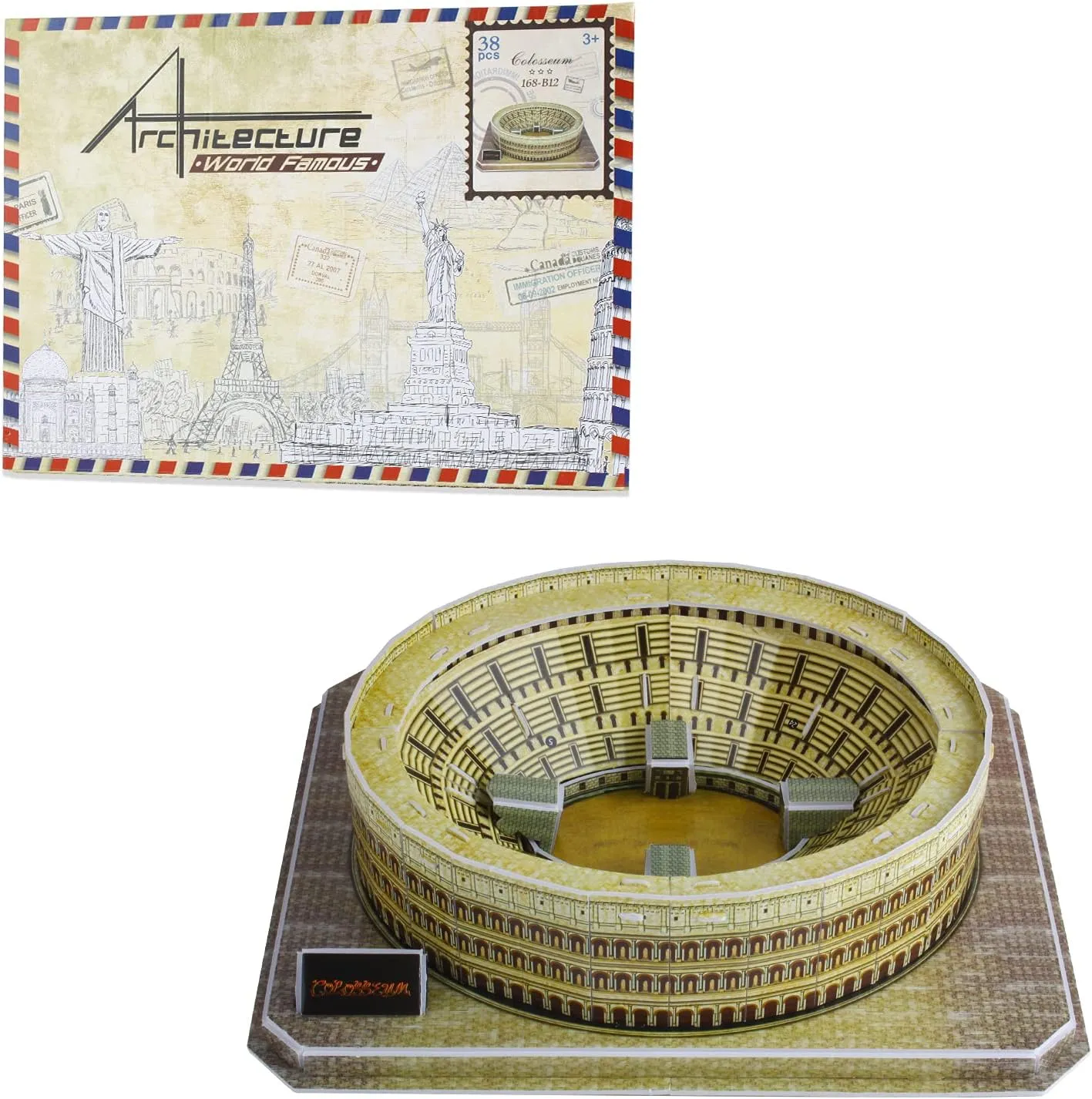 goldfish irresistible Jigsaw Building Kits(Roman Colosseum 38Pcs) LTPT-02 Andux 3D Puzzle World Architecture Model 