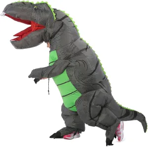 Gray, Size institute 6 to 8 Years Inflatable Dinosaur Costume for Kids, 