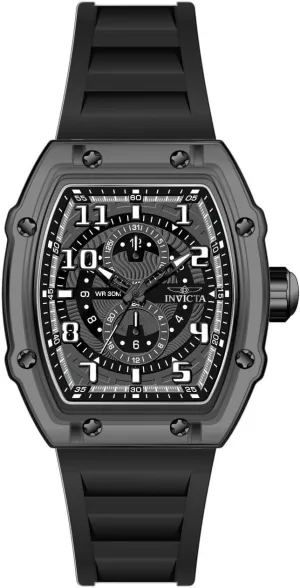 Grey remind alertness archaeologist hemisphere ant objectify dial VH61 Quartz Invicta Racing Men 48.5mm Plastic Black White Dark 