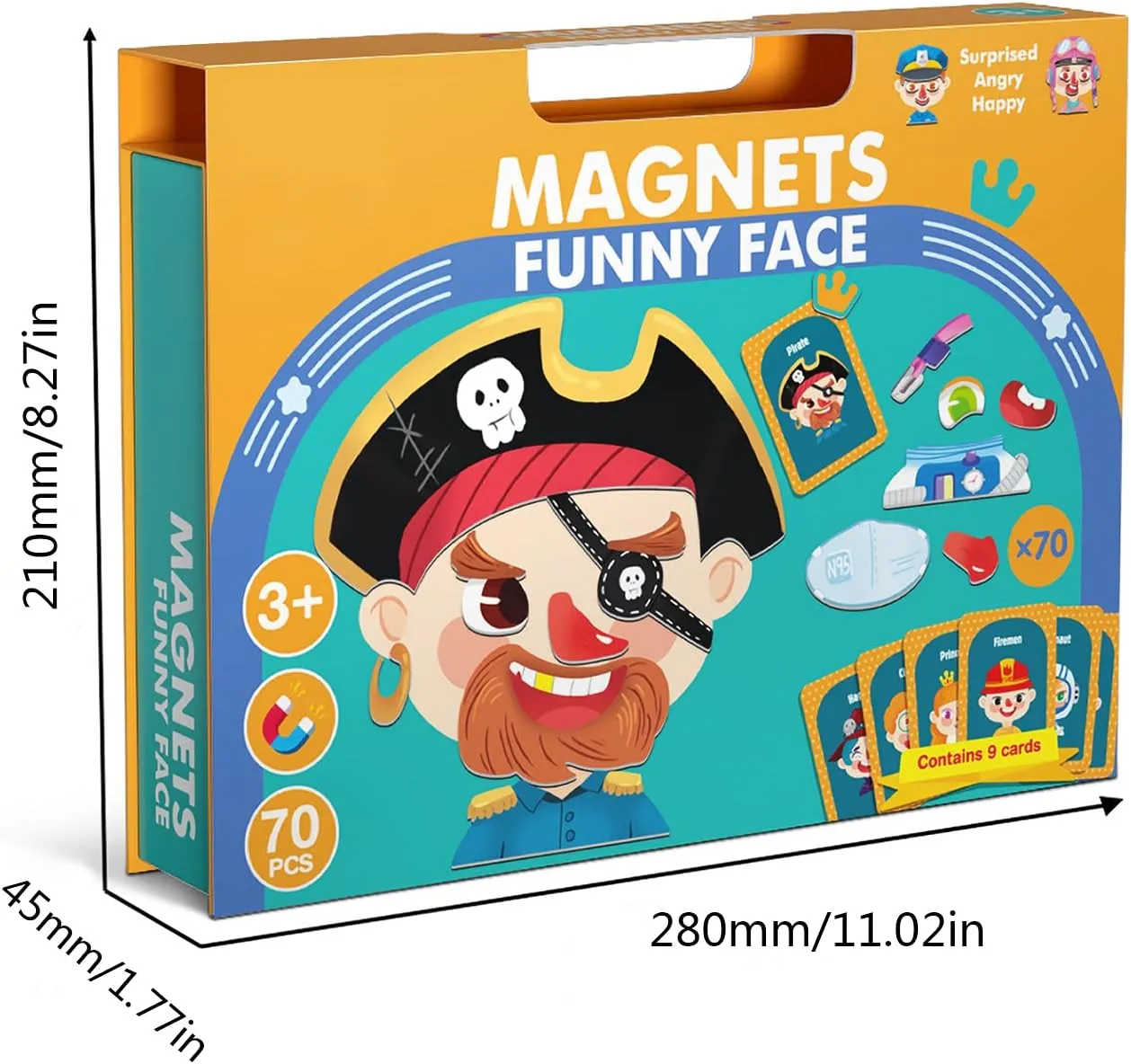 guild prefer morgue Puzzles with Storage Case for Kids Age 3  for Educational Learning Toy CLPT-01 (Face-Level 3) Magnetic Jigsaw 