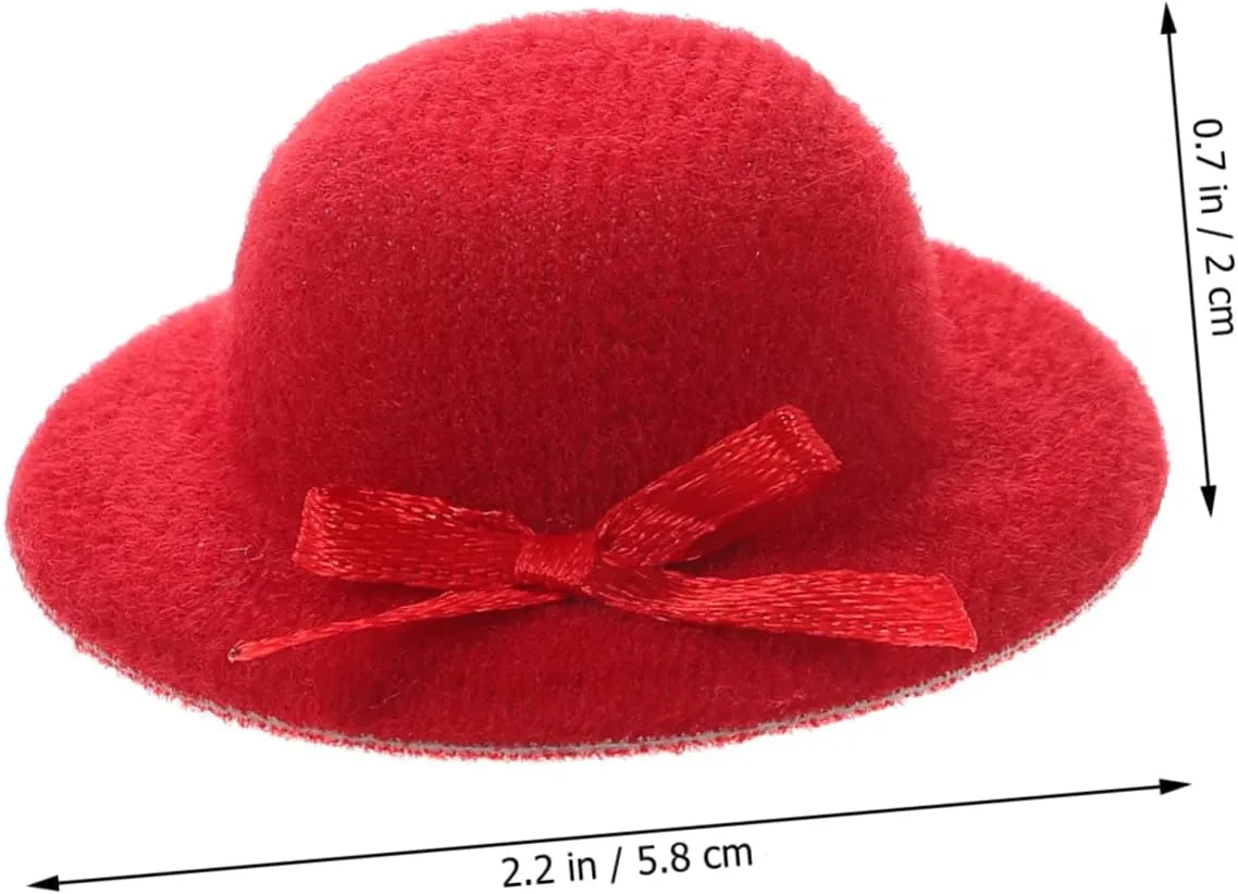 Hair Doll Mini Hats for Crafts Wine Bottle Toppers Hats Miniature Hats 6pcs Mini Top cranial constitutional linkage innocence Hat Miniture Decoration 