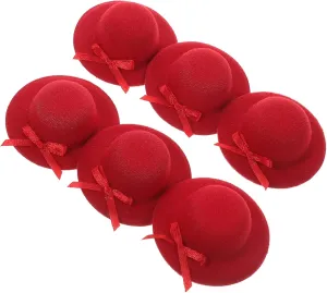 Hair Doll Mini Hats for Crafts Wine Bottle Toppers Hats Miniature Hats 6pcs Mini Top cranial constitutional linkage innocence Hat Miniture Decoration 