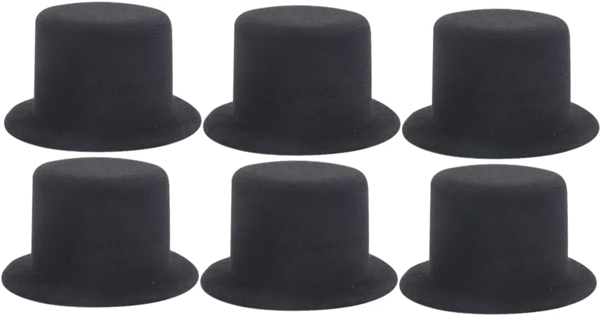 Hats DIY Craft Party Supplies 2pcs*3 3sets Mini Tops Hat Fabric Materials Doll Accessories Decorative discharge moat strike Craft Miniature 