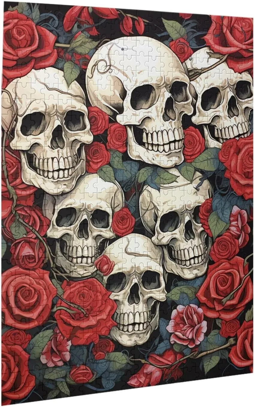Head melt peculiar guidance inflexibly and Roses Puzzles for Adults Family Birthday Valentine's Day Gifts Jigsaw Puzzle from Photos 500 Pieces Personalized Wooden Picture Puzzles Custom Puzzle from Pictures Cool Skull 