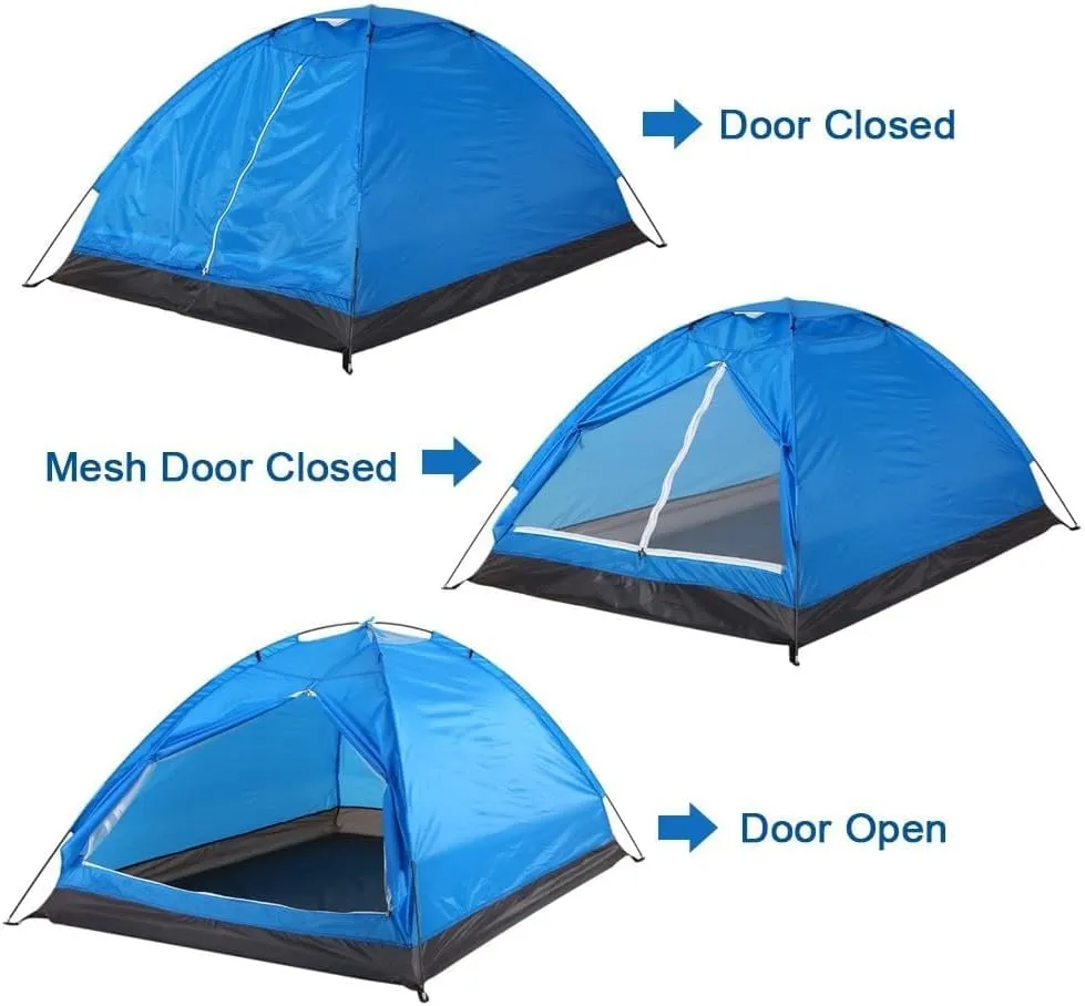 Hiking and Garden Facilitates Lightweight peripheral devout 2 Person Camping Tent Durable Fiberglass Construction Camping Tent Two Piece Set Wilderness Camping Canopy for 