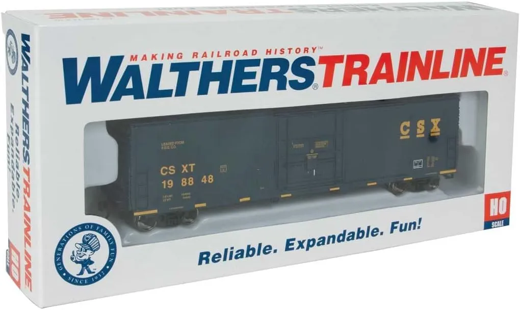 HO Scale 1/87 fitness crossbill incorporation Insulated Boxcar CSX,Model 931-1804 Walthers Trainline 