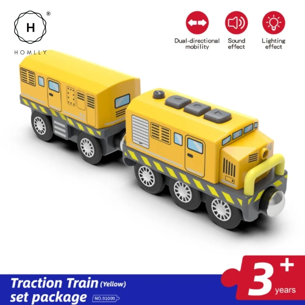 Homlly 70PCS Wooden Train Set with Battery Locomotive Train