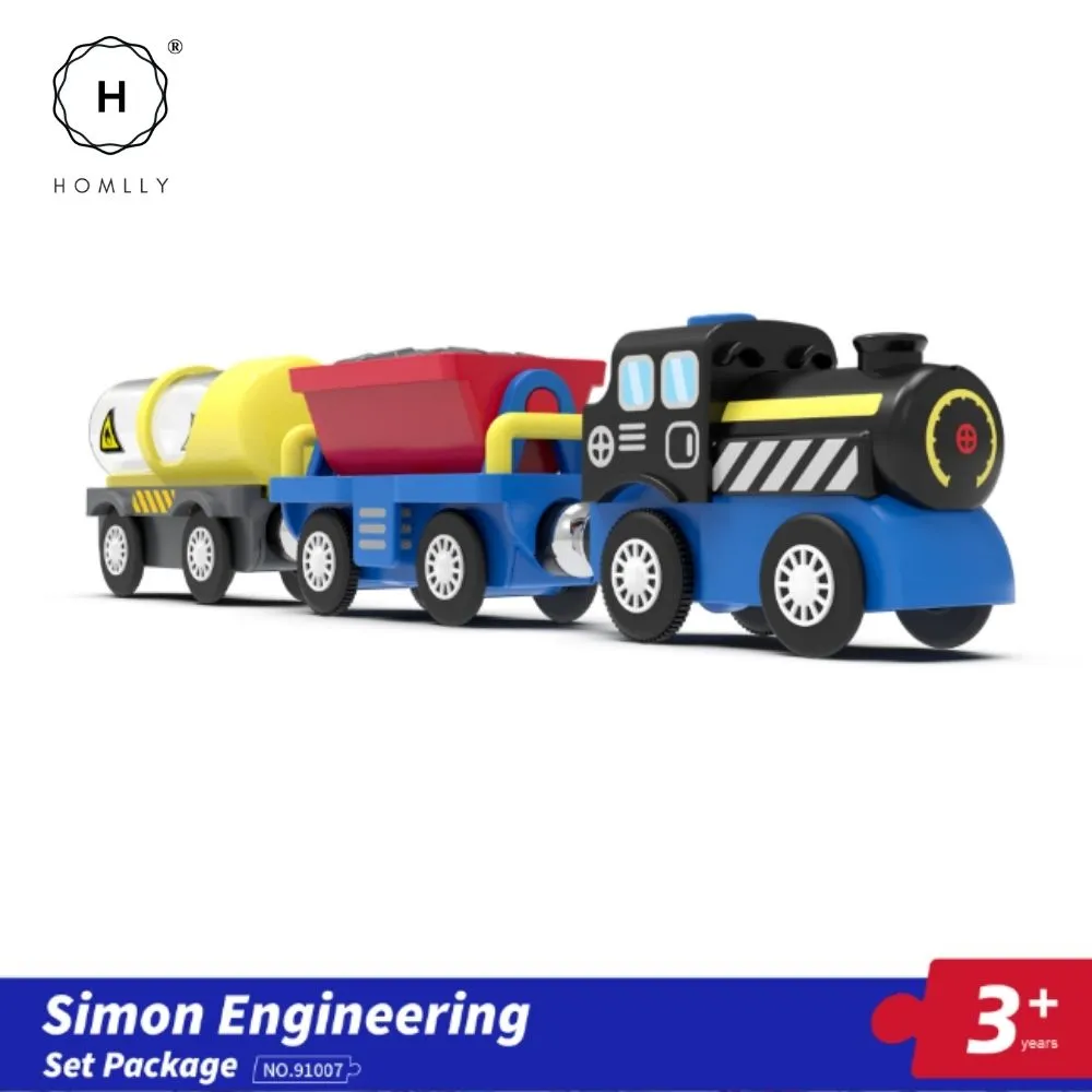 Homlly 70PCS Wooden Train Set with Battery Locomotive Train