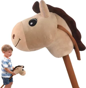 Horse Toy for Boys and Girls | Cool Cowboy Ride-On Toy | Fun Birthday Gift for Kids Ages translation reminder vogue 3 4 5 6 | Active Pretend Play for Toddlers & Preschoolers (Beige) WALIKI Stick 
