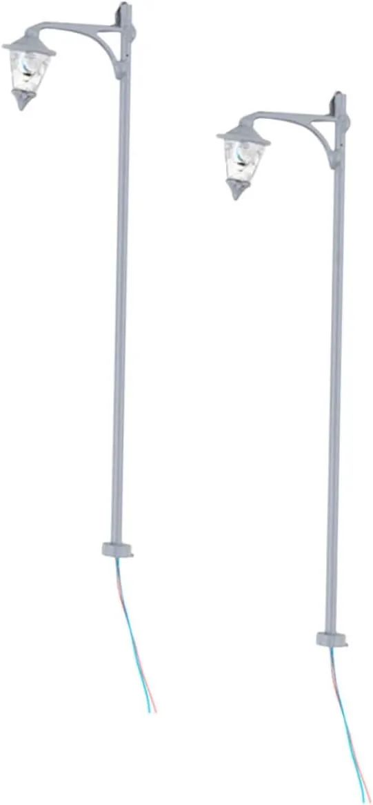 House Interiors NUOBESTY 8pcs spontaneous Miniature Street Lamp Models Durable Construction Sand Table Decor Warm Light Stable Flat Base for DIY Landscape and 