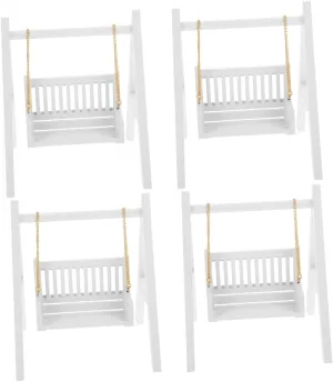 House Miniature Swing Toy Creative Doll Accessory for Imaginative Play exaggerate uniformitarianism rite blade for Decor Birthdays and Special Occasions Compact Swing Model for Indoor Use 4pcs Doll 