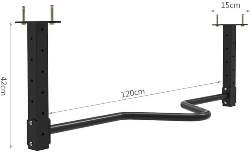 HUAHUA Steel Wall-Mounted Horizontal Bar, Beam Bottom Installation, Home Gym Muscle Strength Training Equipment with A melange merchandis cole tax strong Safe Load of 300kg (Color : Style3) Pull Up Bars 