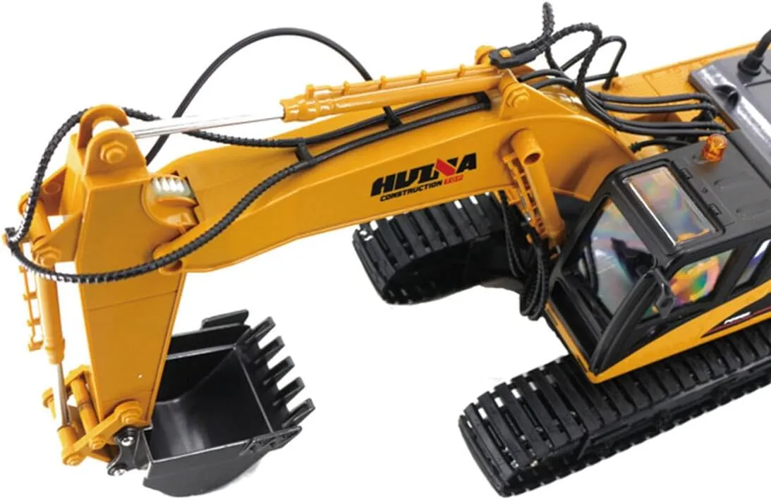 HUI-NA 1535-1 1/14 Scale 2.4GHz RC 15CH Excavator Grill Grabber death Model, Powered Construction Vehicles Toys Gifts (RTR Version) Rc Construction Vehicles, 