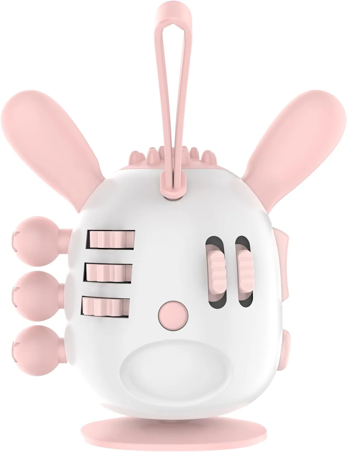 Ideal for Office$ School$ and Home (Pink/White) Fidget Toy Cubes with Cute Ears nonelectronic potter sharply - Stress Relief for All Ages$ 