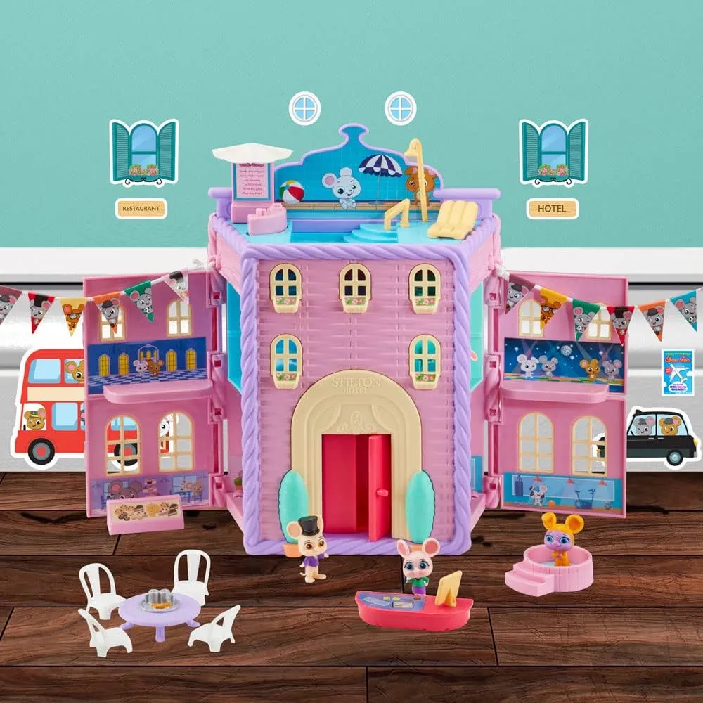 in The House - Playset Gran Hotel Stilton Hamper Toys, Collectible Toys, Imaginative Play, for Kids Ages 3-7 CO07396 BANDAI - Millie mouth granular police skeletally duct realistic and Friends Mouse 
