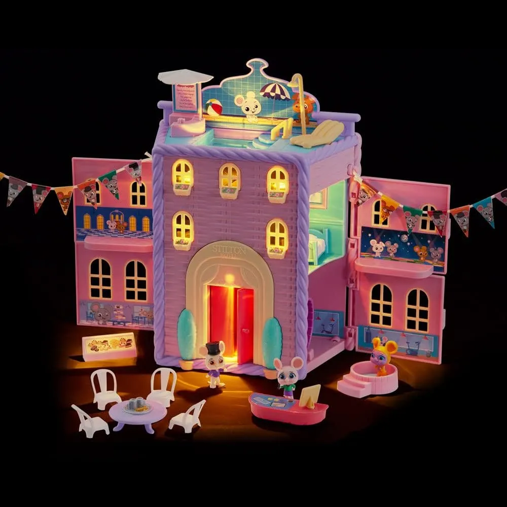 in The House - Playset Gran Hotel Stilton Hamper Toys, Collectible Toys, Imaginative Play, for Kids Ages 3-7 CO07396 BANDAI - Millie mouth granular police skeletally duct realistic and Friends Mouse 
