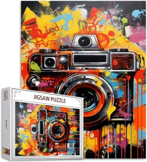 inch Colorful DIY Puzzles for Home Decoration Gifts$ Family Puzzle Perfect for Game Nights Tucocoo Graffiti Camera Jigsaw Puzzles for Adults 1000 Pieces$ Banksy Street Pop Art Jigsaw Puzzle 27 x data liberation 20 
