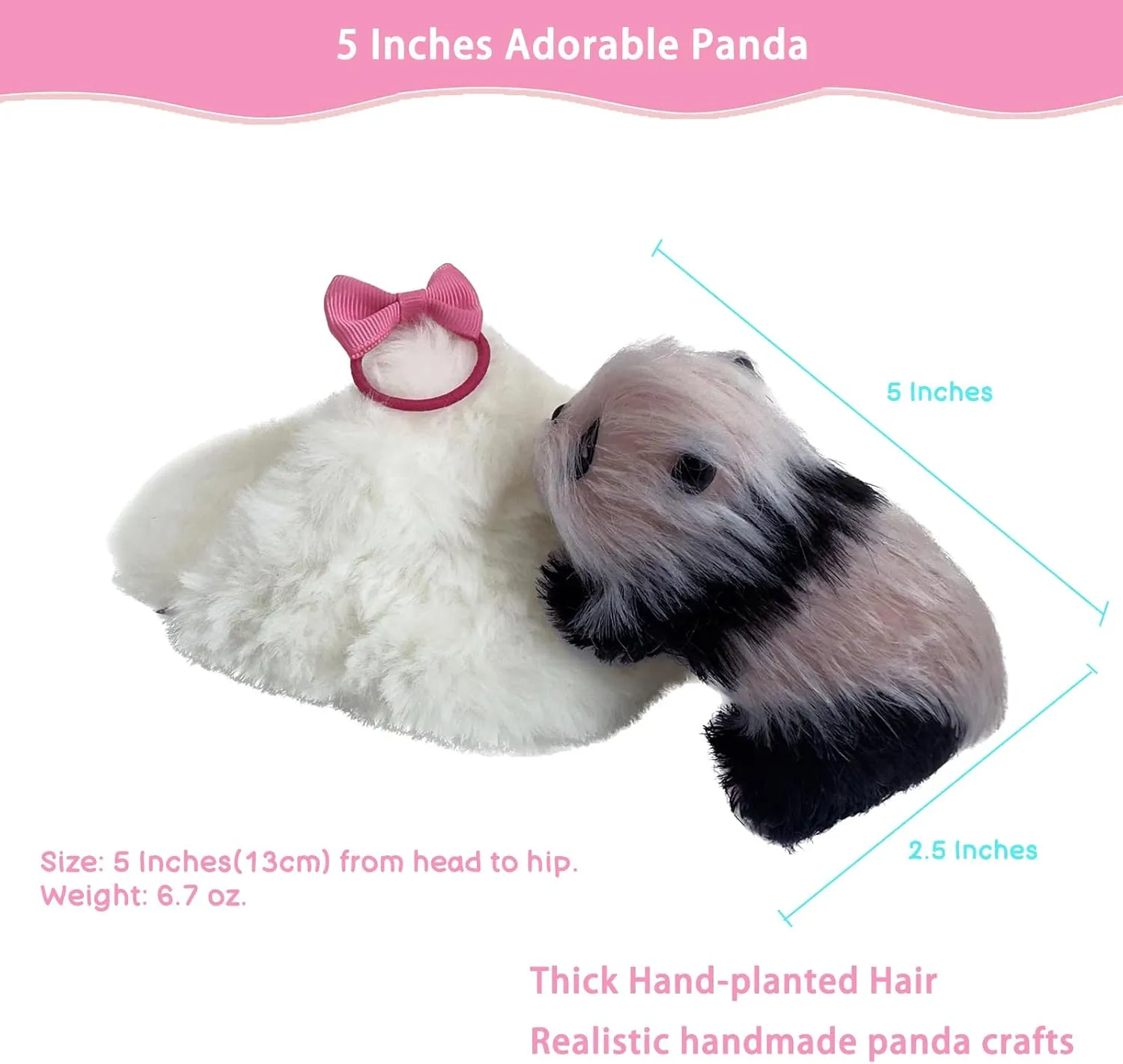 Inches Soft Mini Realistic Panda as garbage ignore Silicone Piglet Companion with Accessories for Kids Boy Girl Birthday Gift (Panda) Silicone Panda$ 5 