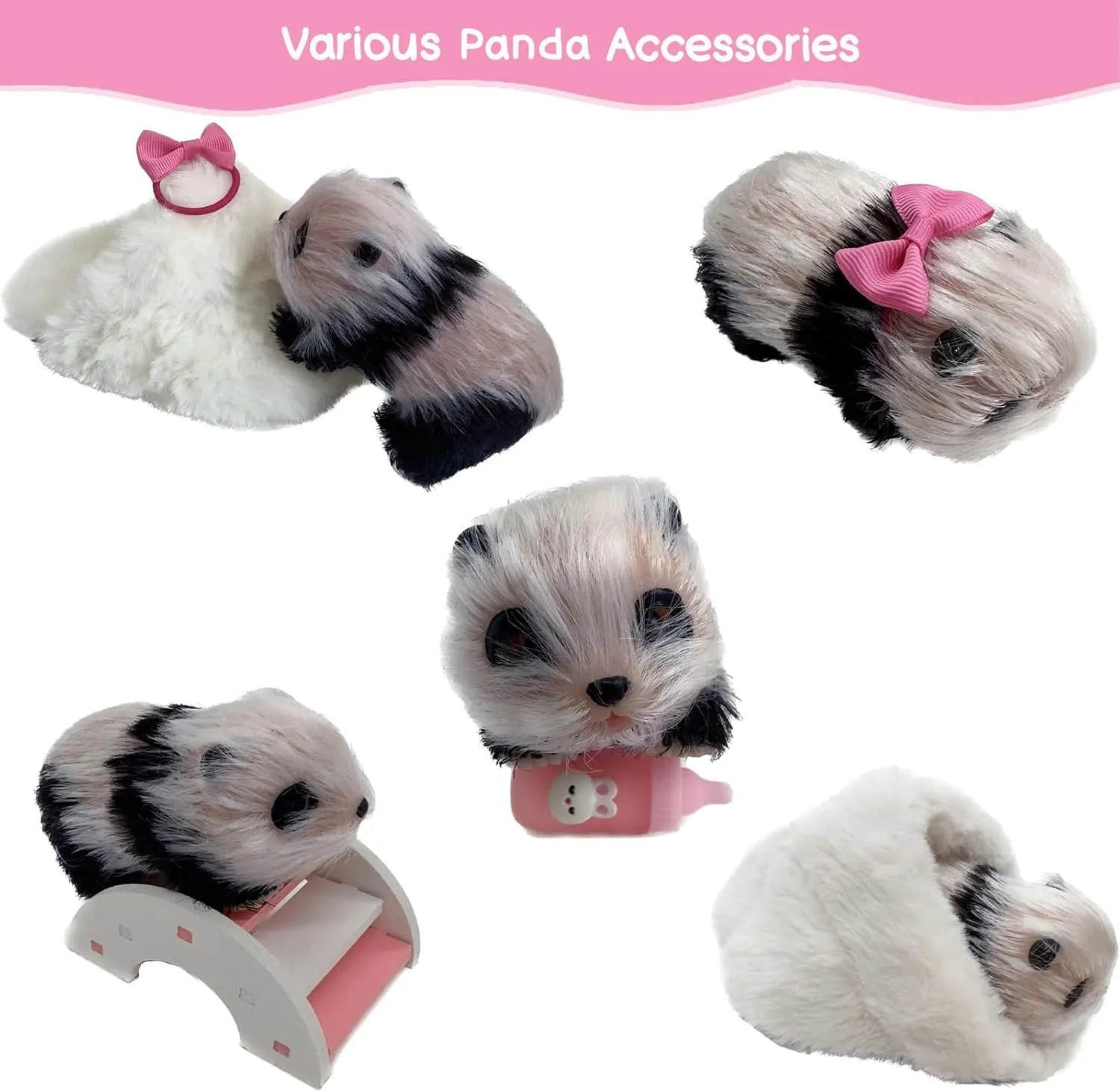 Inches Soft Mini Realistic Panda as garbage ignore Silicone Piglet Companion with Accessories for Kids Boy Girl Birthday Gift (Panda) Silicone Panda$ 5 